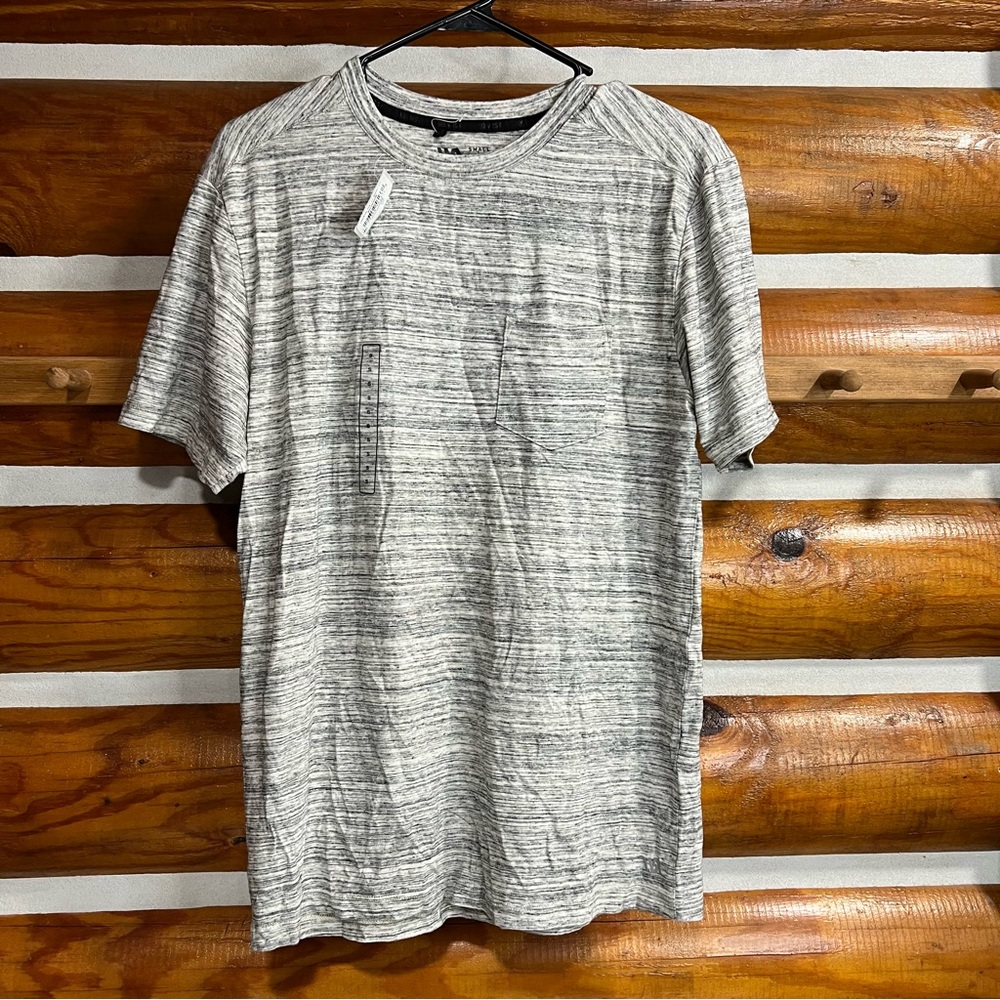 VRST Gray Striped Men's Essential pocket T-Shirt‎